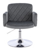 HR802N Grafit Modern Velúr Szék Krómozott lábbal