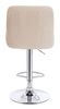 HR920W Krémszínű Modern Velúr Szék Krómozott lábbal