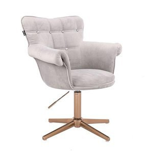 HR804CCROSS Acél modern velúr szék arany lábbal