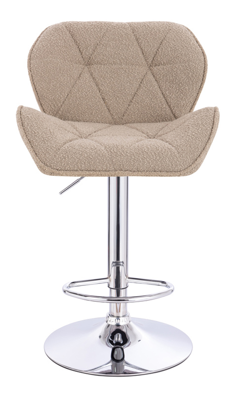 HR111W Latte modern boucle  szék krómozott lábbal