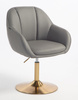 HR2055N Szürke Modern Műbőr Szék Aany lábbal