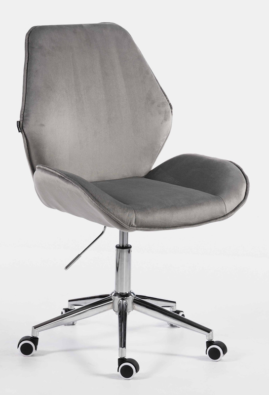 HR350K Acél modern velúr szék krómozott lábbal