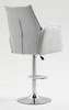 HR280W Szürke modern boucle szék krómozott lábbal
