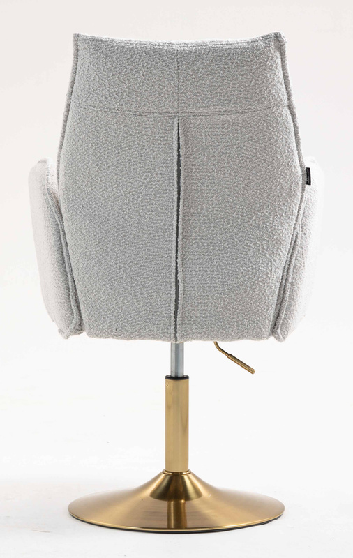 HR280N Szürke modern boucle szék arany lábbal