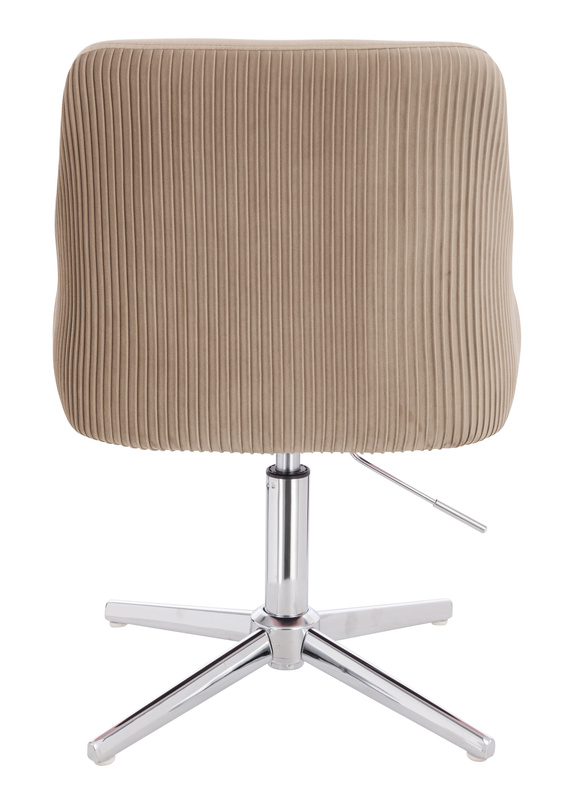 HR920CROSS Latte Modern Velúr Szék Krómozott lábbal