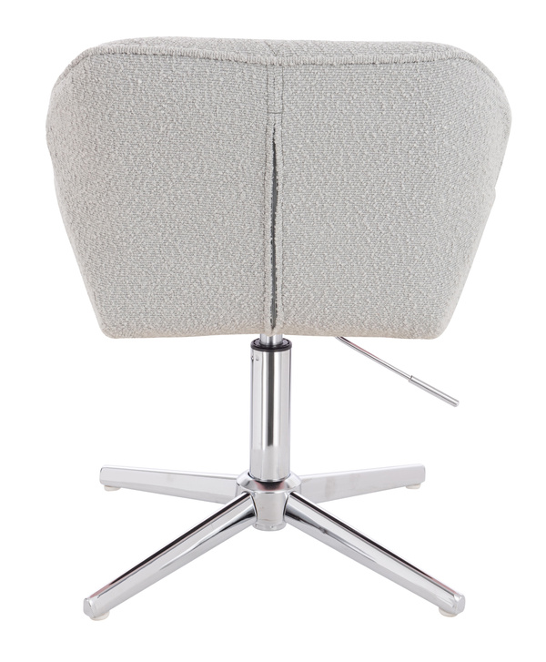 HR111CROSS Szürke modern boucle  szék krómozott lábbal