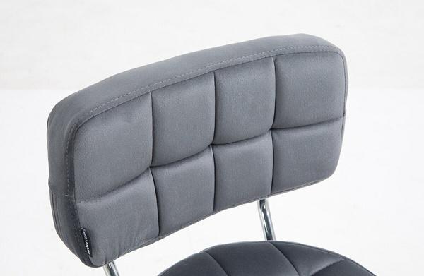 HC636 Grafit modern velúr szék krómozott lábbal