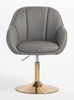 HR2055N Szürke Modern Műbőr Szék Aany lábbal