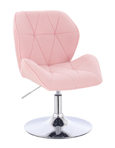 HR212N Púderrózsaszín modern boucle szék krómozott lábbal