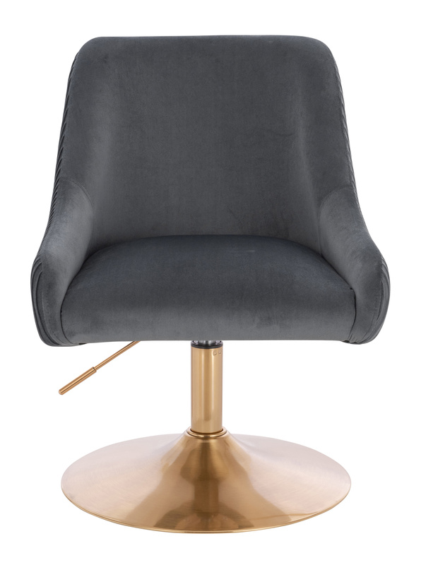 HR920N Grafit Modern Velúr Szék Arany lábbal