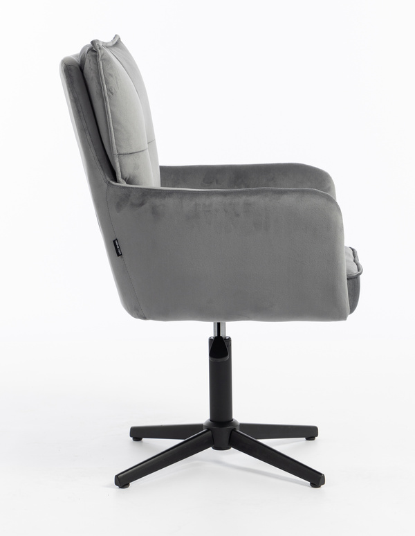 HR250CROSS Grafit modern velúr szék fekete lábbal