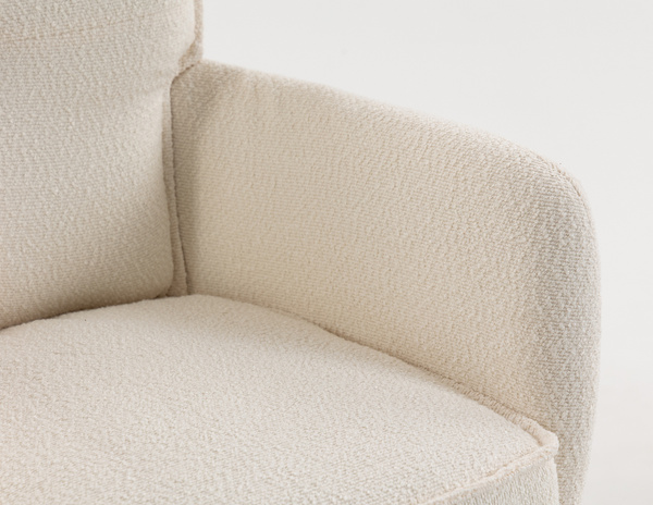 HR250W Krémszínű Bárány Szék Krómozott Lábbal