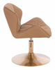 HR111N Karamell Műbőr Premium Soft szék arany lábbal
