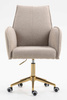 HR280K Latte modern boucle szék arany lábbal