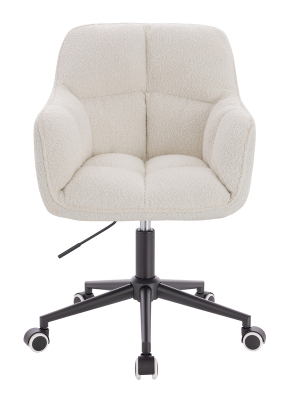 HR550K Krémszínű modern boucle szék fekete lábbal