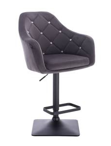 HR830KW Grafit Modern Velúr Szék fekete lábbal