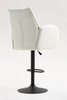 HR280W Krémszínű modern boucle szék fekete lábbal