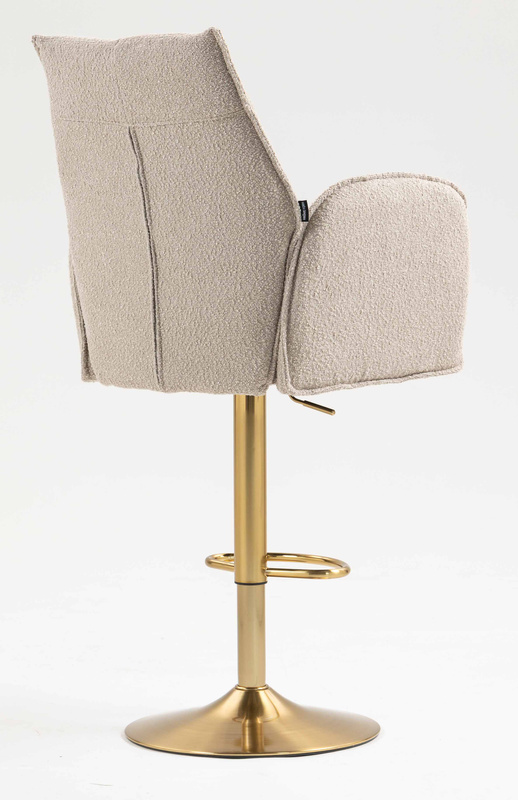 HR280W Latte modern boucle szék arany lábbal