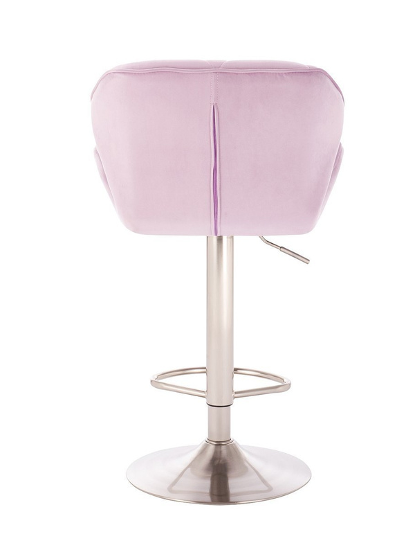 HR111W Halványlila modern velúr szék krómozott lábbal