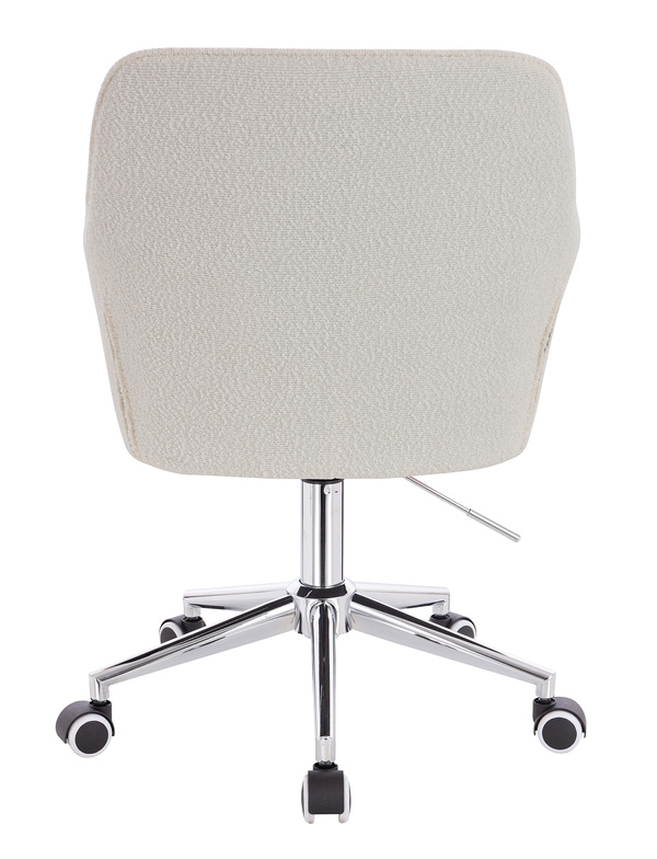 HR550K Krémszínű modern boucle szék krómozott lábbal