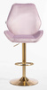 HR350W Halványlila modern velúr szék arany lábbal