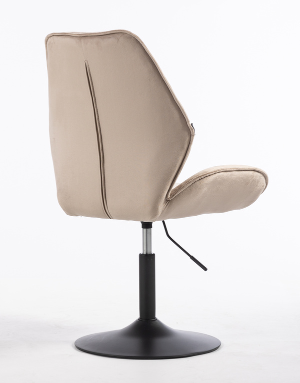 HR350N Latte modern velúr szék fekete lábbal