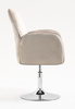 HR280N Latte Modern Velúr Szék Krómozott lábbal