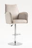 HR280W Latte Modern Velúr Szék Krómozott lábbal