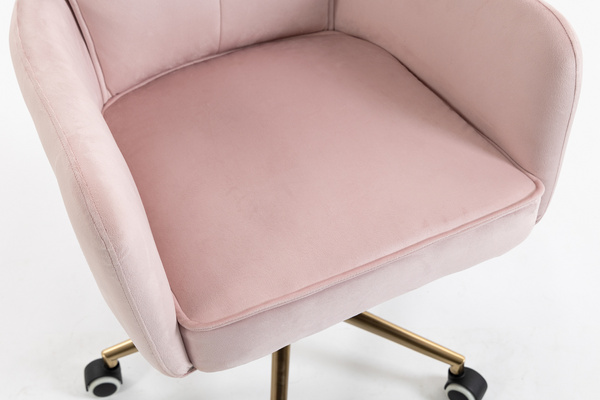 HR250K Púder Rózsaszín modern velúr szék arany lábbal