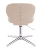 HR193CROSS Latte modern boucle  szék krómozott lábbal