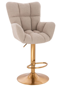 HR650W Latte modern boucle szék arany lábbal