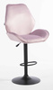 HR350W Halványlila modern velúr szék fekete lábbal