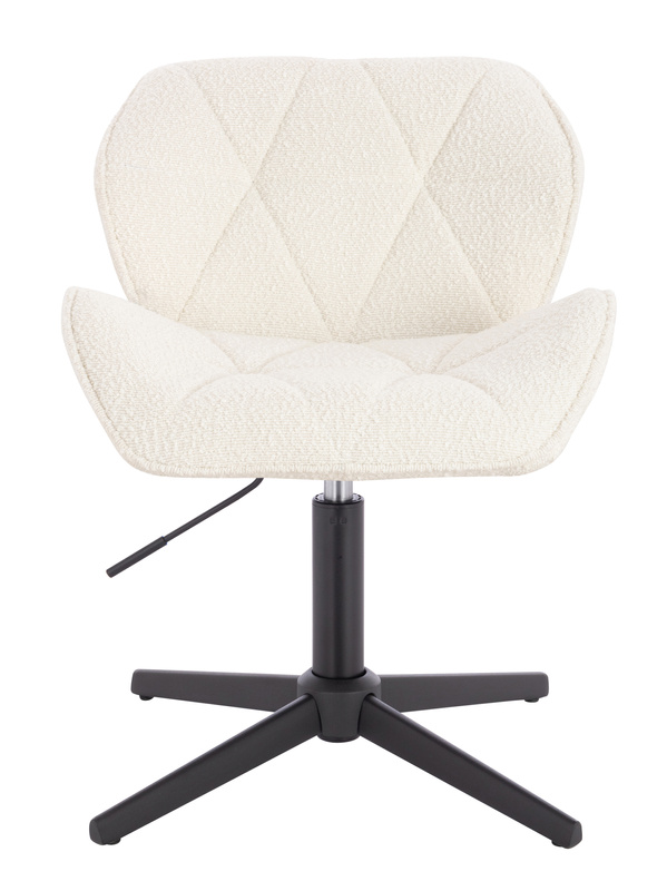 HR111CROSS Krémszínű modern boucle  szék fekete lábbal
