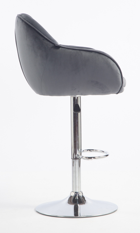 HR2055W Grafit Modern Velúr Szék Krómozott lábbal