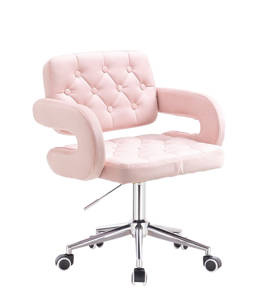 HR8403K Púderrózsaszín modern velúr szék