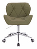 HR111K Khaki Műbőr Premium Soft szék krómozott lábbal