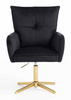 HR250CROSS Fekete modern velúr szék arany lábbal