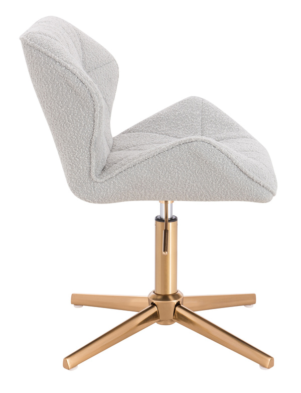 HR111CROSS Szürke modern boucle szék arany lábbal