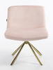 HR150 CSILLAGLÁB Púder Rózsaszín Modern Velúr Szék Arany lábbal