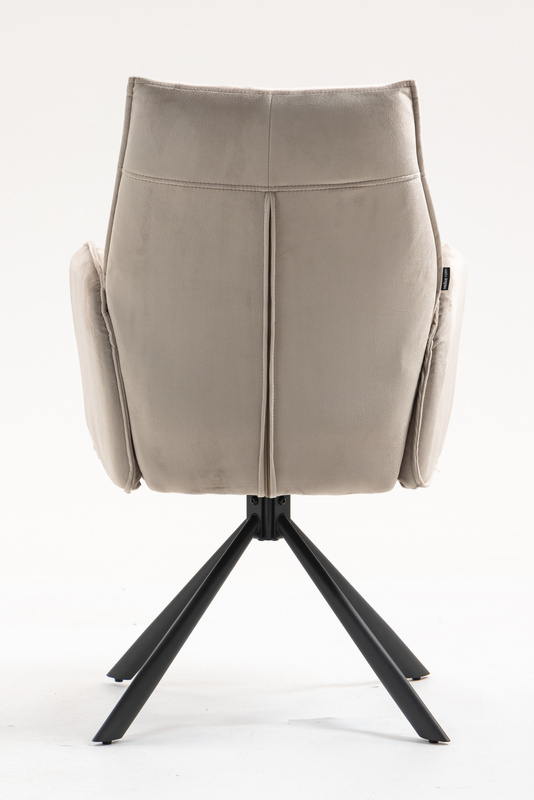 HR280 CSILLAGLÁB Latte Modern Velúr Szék Fekete lábbal