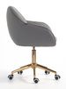 HR2055K Szürke Modern Műbőr Szék Aany lábbal