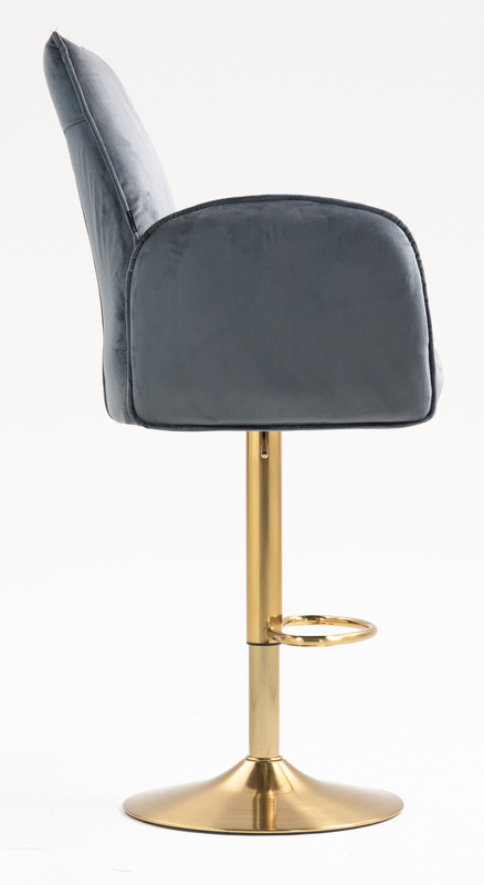 HR280W Grafit Modern Velúr Szék Arany lábbal