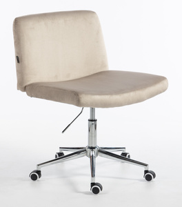 HR150K Latte Modern Velúr Szék Krómozott lábbal