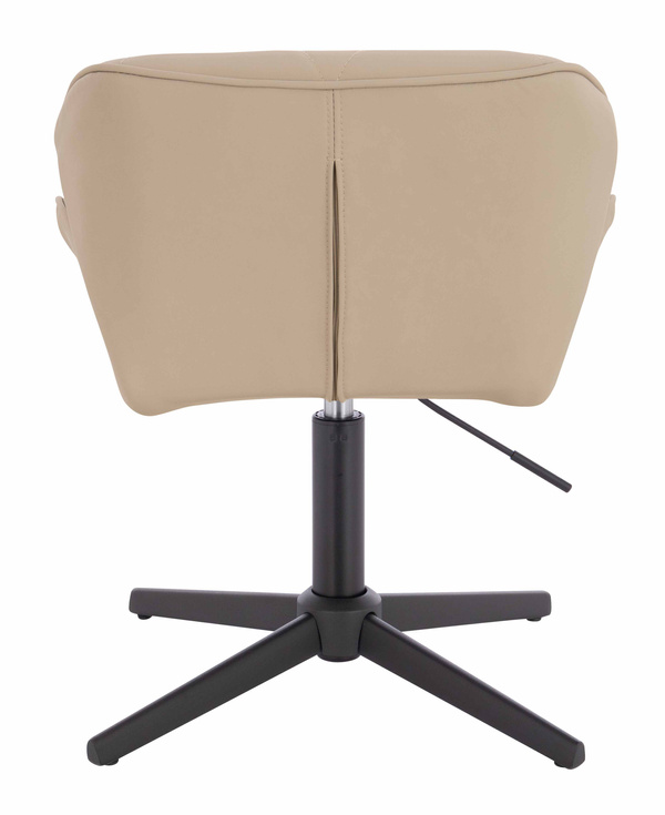 HR111CROSS Krémszínű Műbőr Premium Soft szék fekete lábbal