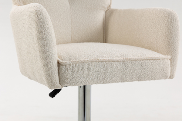 HR250W Krémszínű Bárány Szék Krómozott Lábbal