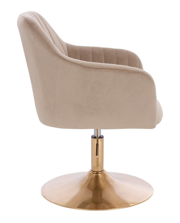 HR190N Latte Modern Velúr Szék Arany lábbal