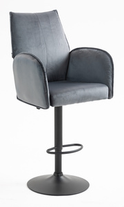 HR280W Grafit Modern Velúr Szék Fekete lábbal