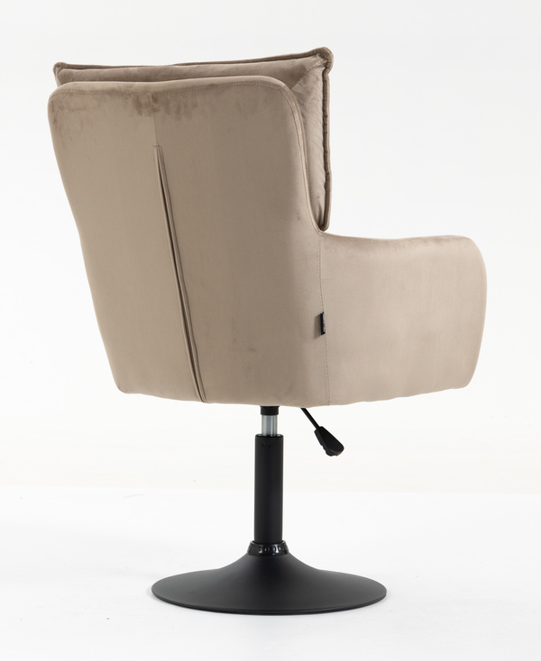 HR250N Latte modern velúr szék fekete lábbal