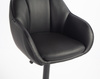 HR2055KW Fekete Modern Műbőr Szék Fekete lábbal
