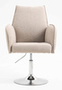 HR280N Latte modern boucle szék krómozott lábbal